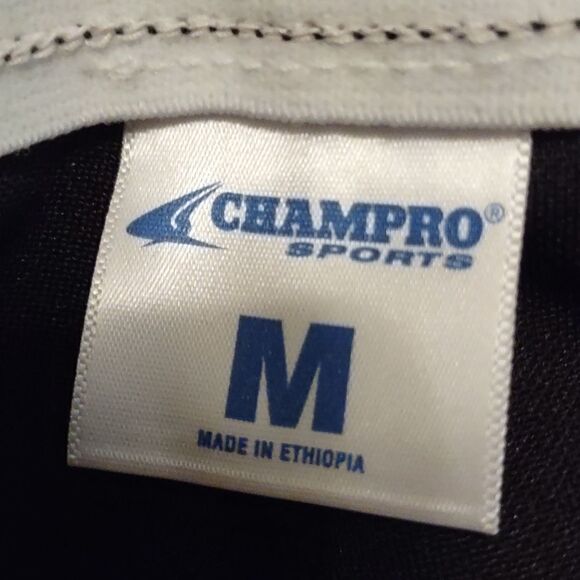 New Champro, Size M, Softball Pant, Black with white stripes - Picture 6 of 7